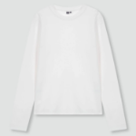 JAJU Heavy Cotton Long Sleeve T-Shirt – White
