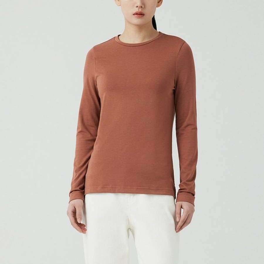 JAJU Soft Long Sleeve T-Shirt – Brick