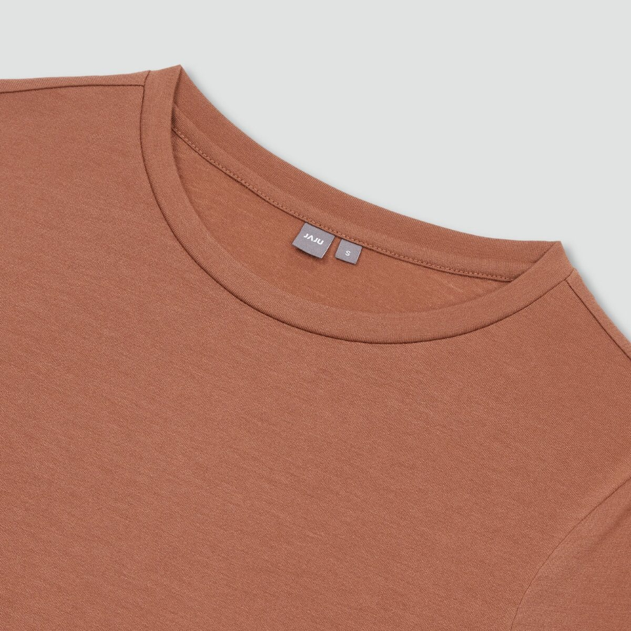 JAJU Soft Long Sleeve T-Shirt – Brick
