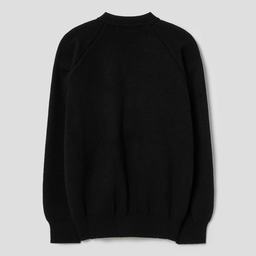 CDGCDGCDG Logo Patch Rib Stitch Cardigan – Black