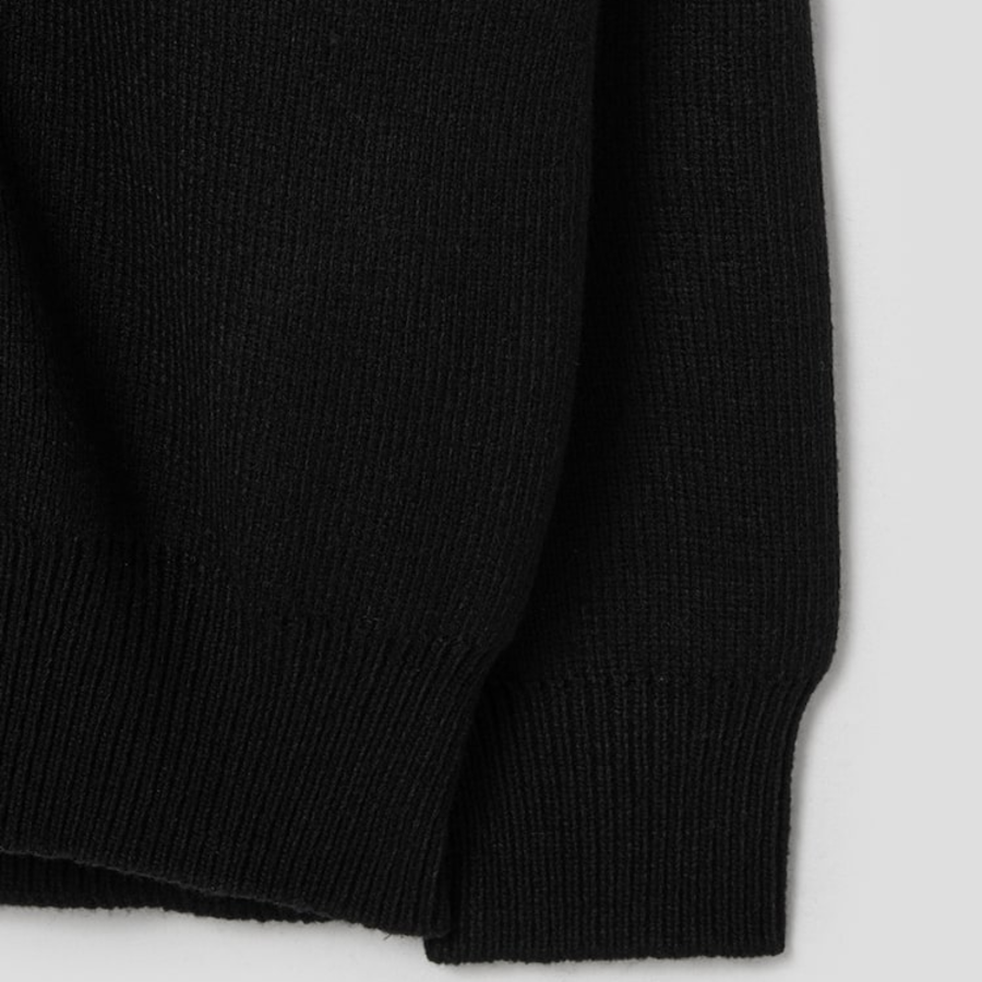 CDGCDGCDG Logo Patch Rib Stitch Cardigan – Black