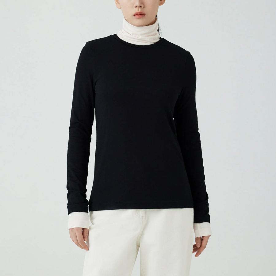 JAJU Soft Long Sleeve T-Shirt – Black