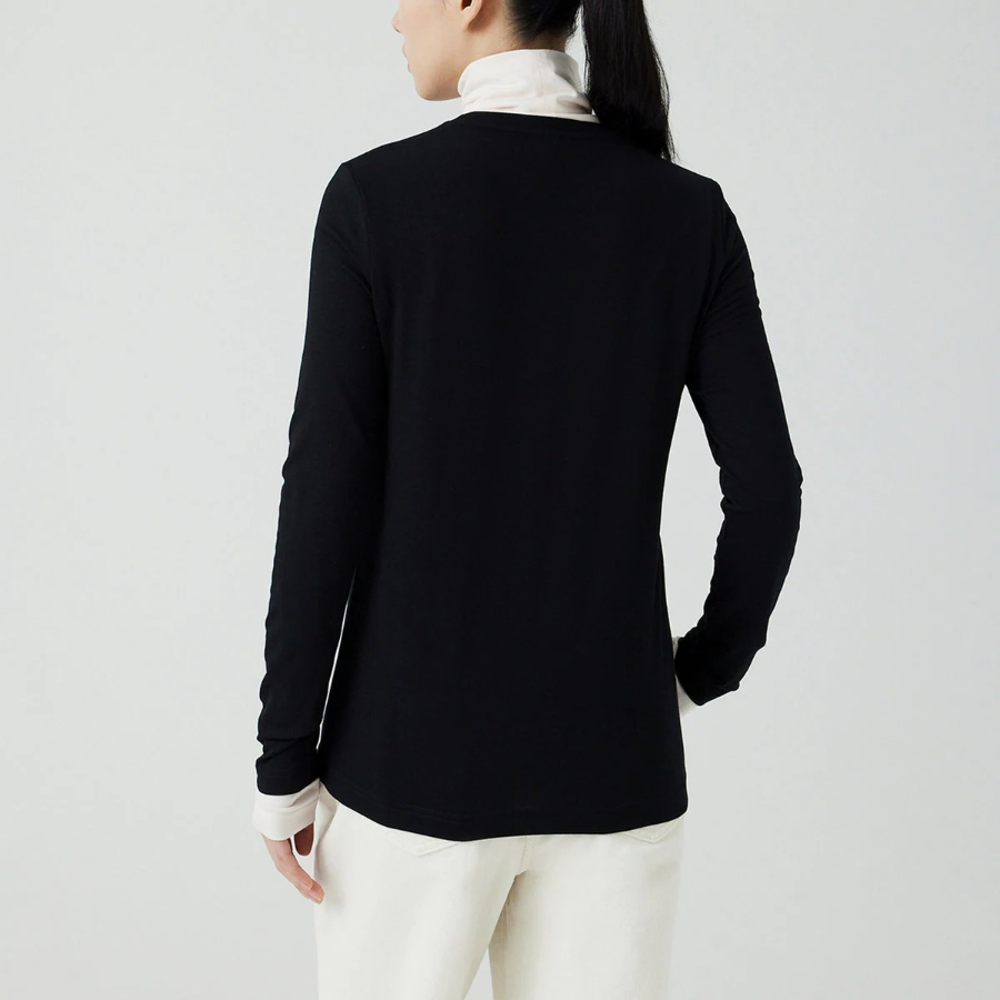 JAJU Soft Long Sleeve T-Shirt – Black