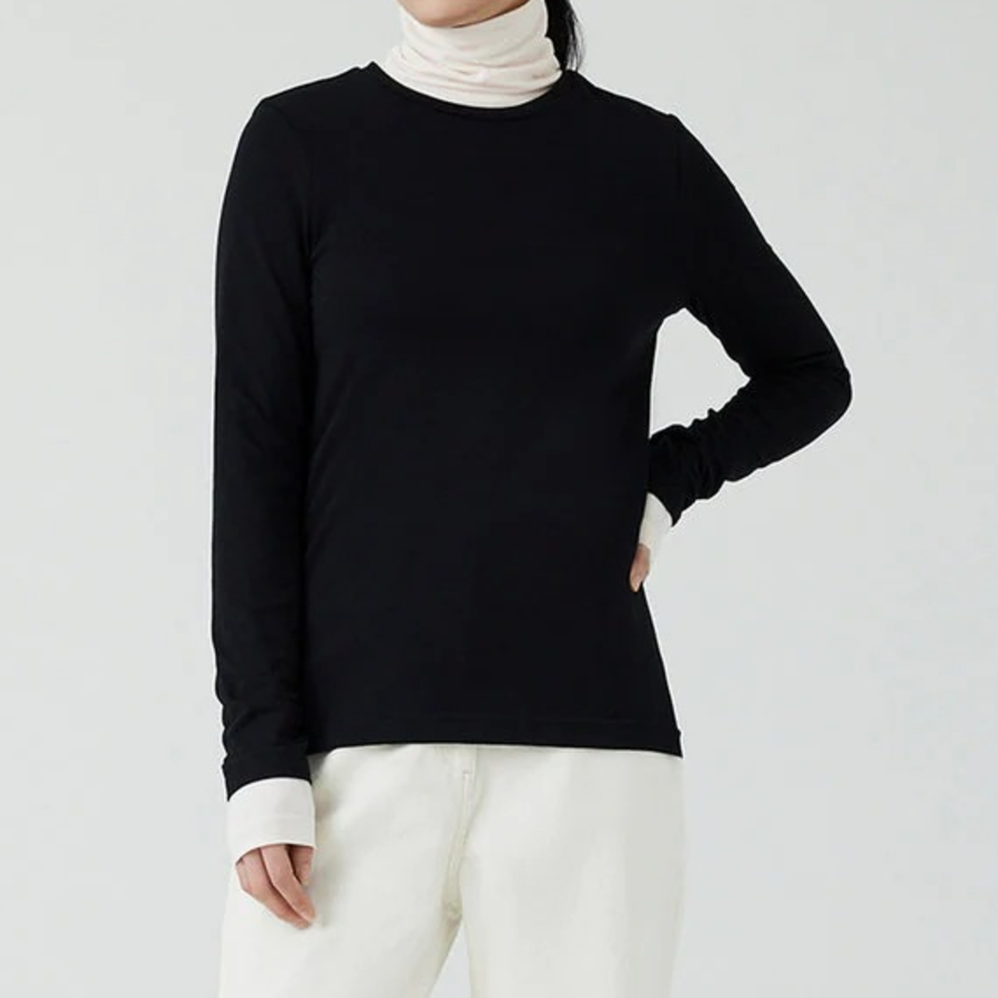 JAJU Soft Long Sleeve T-Shirt – Black