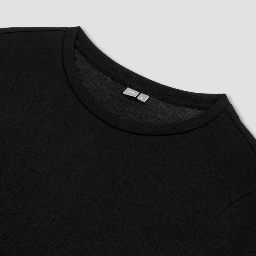 JAJU Soft Long Sleeve T-Shirt – Black