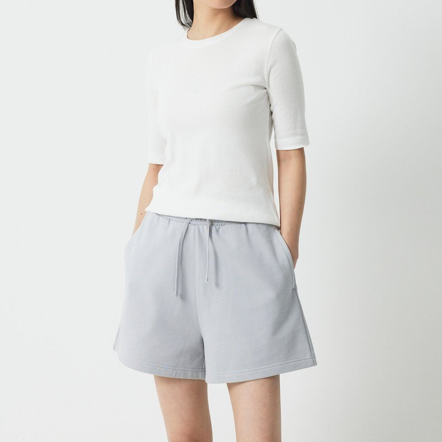 JAJU Pima Cotton Slim Fit 5bu T-Shirt – White