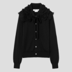 COMME des GARÇONS COMME des GARÇONS Wool Cardigan with Detachable Collar – Black