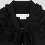 COMME des GARÇONS COMME des GARÇONS Wool Cardigan with Detachable Collar – Black