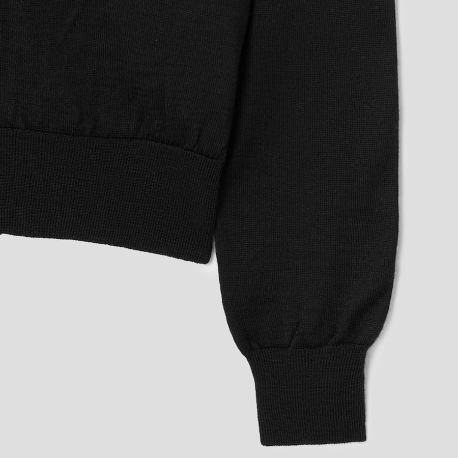 COMME des GARÇONS COMME des GARÇONS Wool Cardigan with Detachable Collar – Black