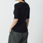 JAJU Pima Cotton Slim Fit 5bu T-Shirt – Black