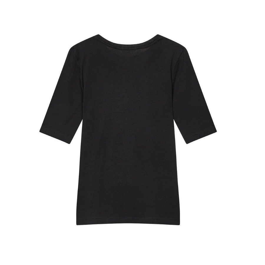 JAJU Pima Cotton Slim Fit 5bu T-Shirt – Black
