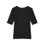 JAJU Pima Cotton Slim Fit 5bu T-Shirt – Black
