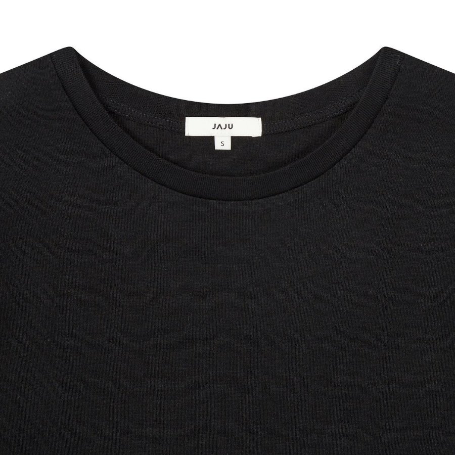 JAJU Pima Cotton Slim Fit 5bu T-Shirt – Black