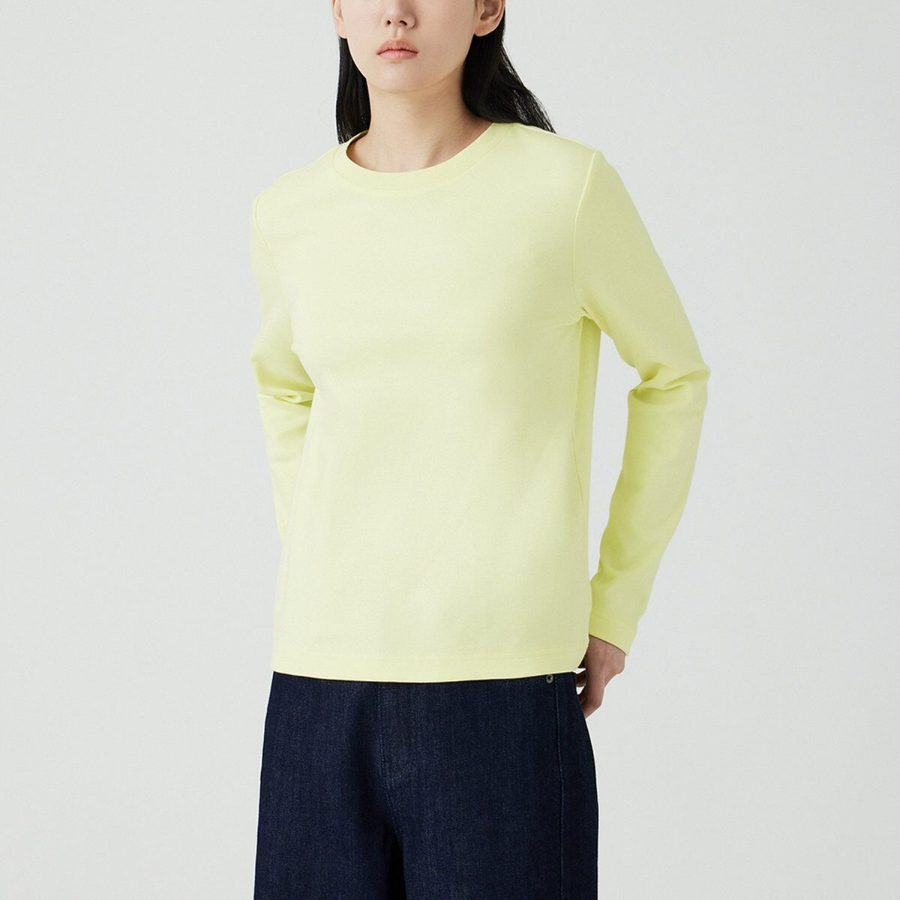 JAJU Heavy Cotton Long Sleeve T-Shirt – Yellow