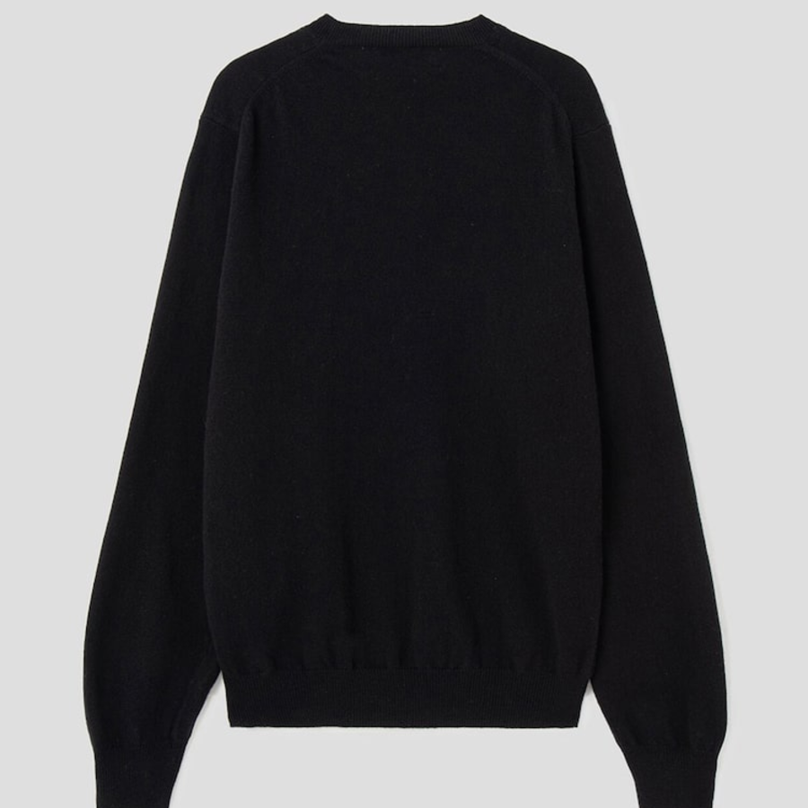 PLAY COMME des GARÇONS (Unisex) Red Heart Wappen Sweater – Black