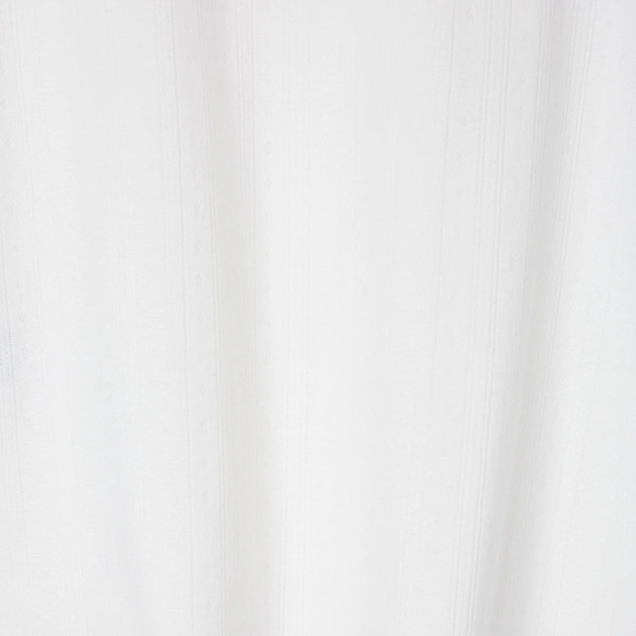 JAJU Pointelle Short Sleeve Lounge T-Shirt – White