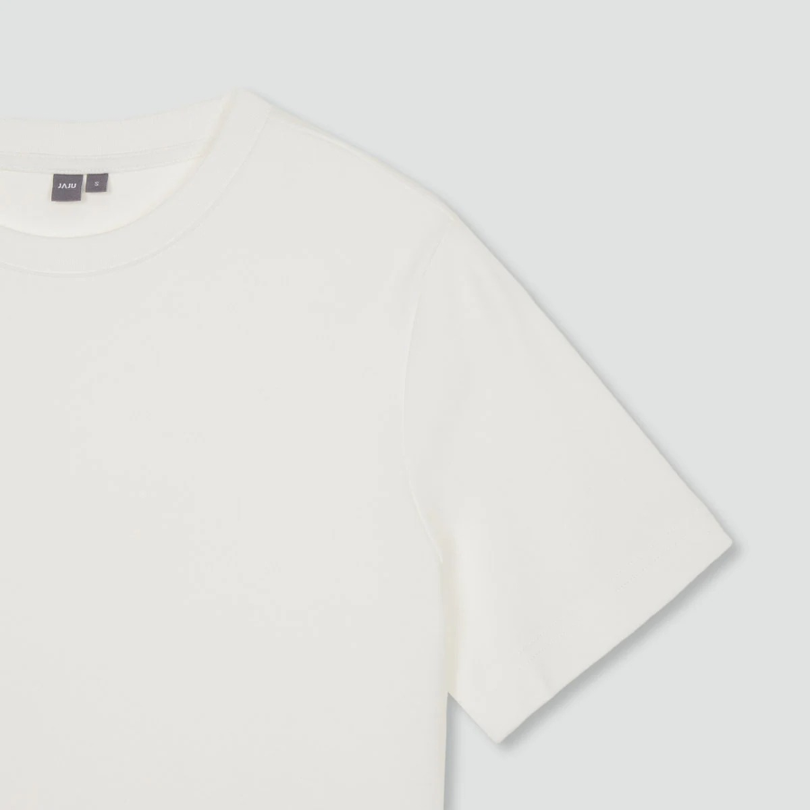 JAJU Heavy Cotton Short Sleeve T-Shirt – White