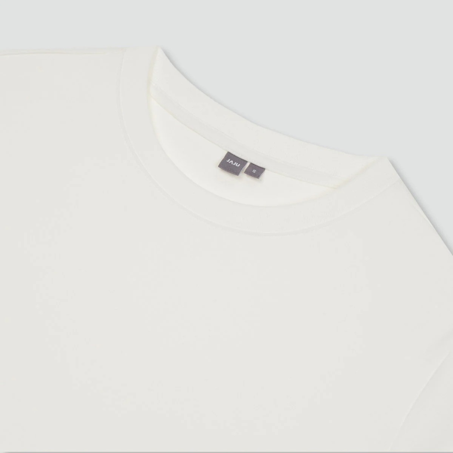 JAJU Heavy Cotton Short Sleeve T-Shirt – White