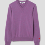 PLAY COMME DES GARÇONS (Women) Pastel Small Red Heart Wappen Sweater – Purple