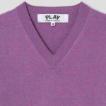 PLAY COMME DES GARÇONS (Women) Pastel Small Red Heart Wappen Sweater – Purple