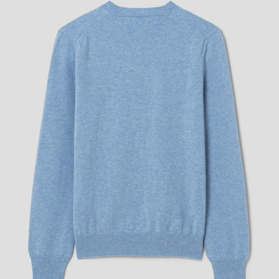 PLAY COMME DES GARÇONS (Women) Pastel Small Red Heart Wappen Sweater – Sky Blue