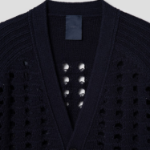 JUUN.J Net-Texture Cardigan – Black