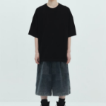 JUUN.J ARCHIVE Oversized Waffle Knit Short Sleeve – Black