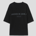 JUUN.J ARCHIVE Oversized Waffle Knit Short Sleeve – Black