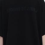 JUUN.J ARCHIVE Oversized Waffle Knit Short Sleeve – Black