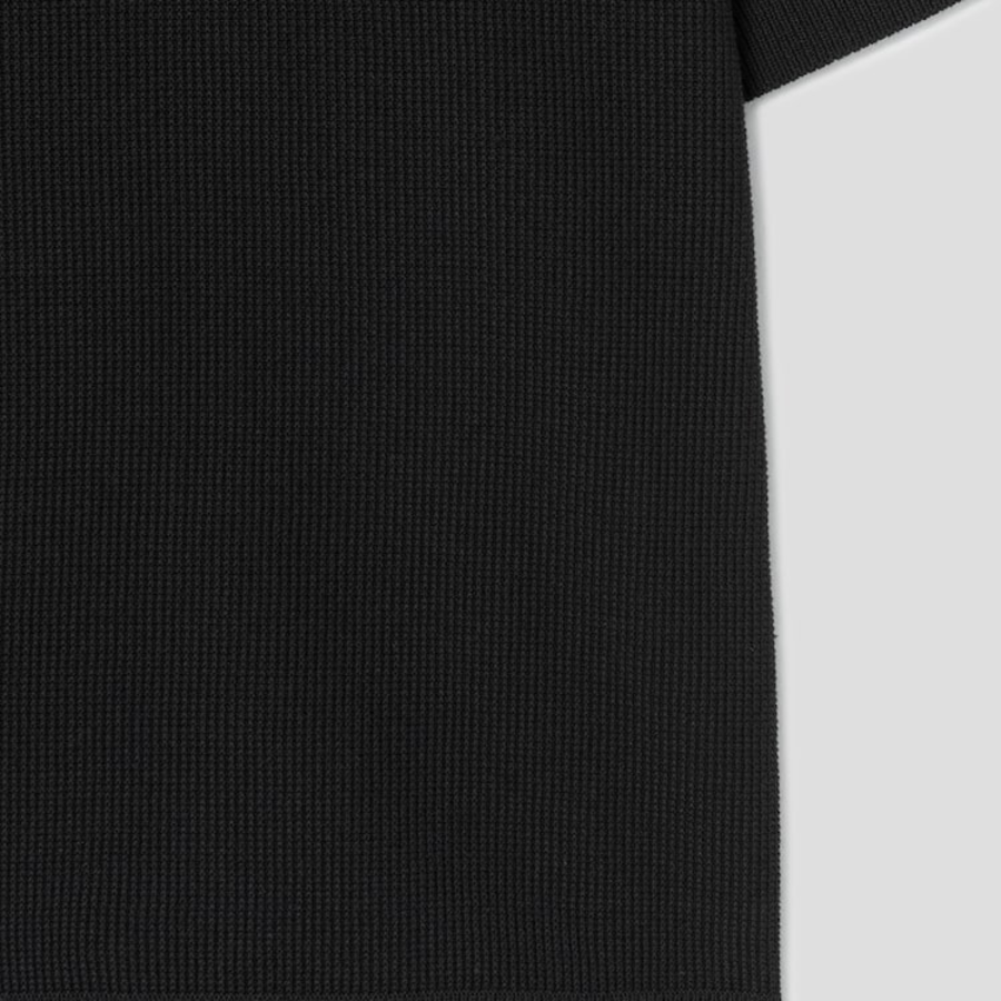 JUUN.J ARCHIVE Oversized Waffle Knit Short Sleeve – Black