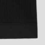 JUUN.J Mixed-Structure Sheer Terry Polo Knit – Black