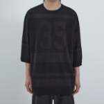 JUUN.J Numbered Stripe Knit Jumper – Black