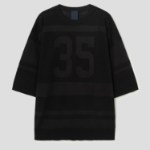 JUUN.J Numbered Stripe Knit Jumper – Black