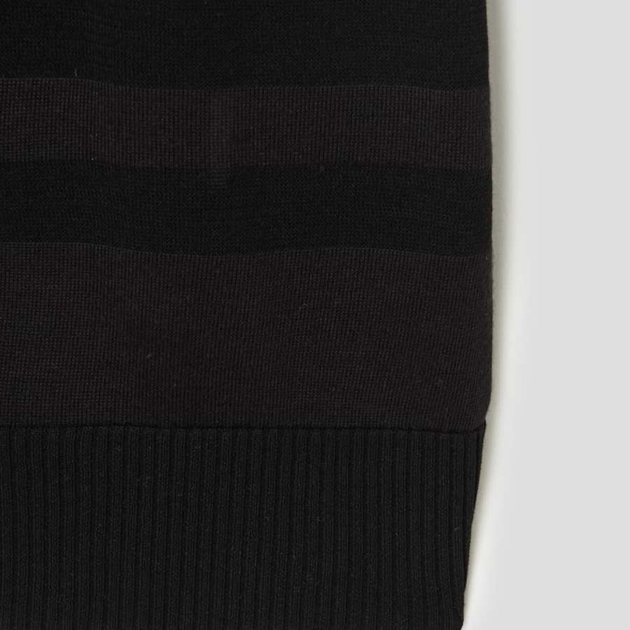 JUUN.J Numbered Stripe Knit Jumper – Black