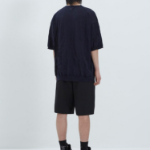JUUN.J Crinkled Pullover Half Sleeve Knit – Navy
