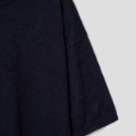 JUUN.J Crinkled Pullover Half Sleeve Knit – Navy