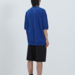 JUUN.J Crinkled Pullover Half Sleeve Knit – Blue