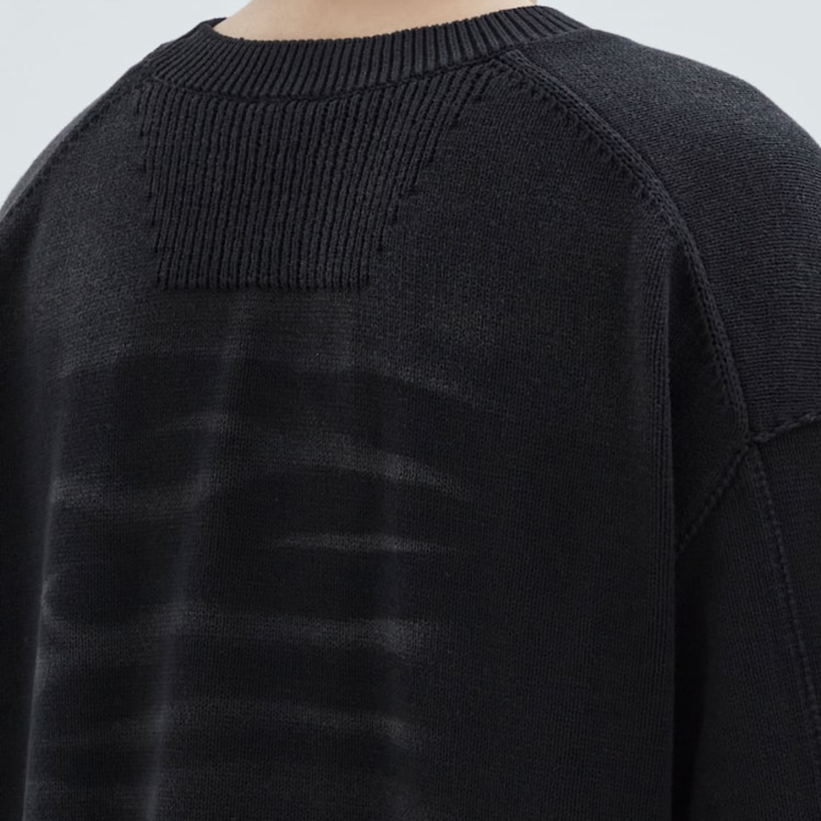 JUUN.J Dyed Cotton Half Sleeve Knit – Black