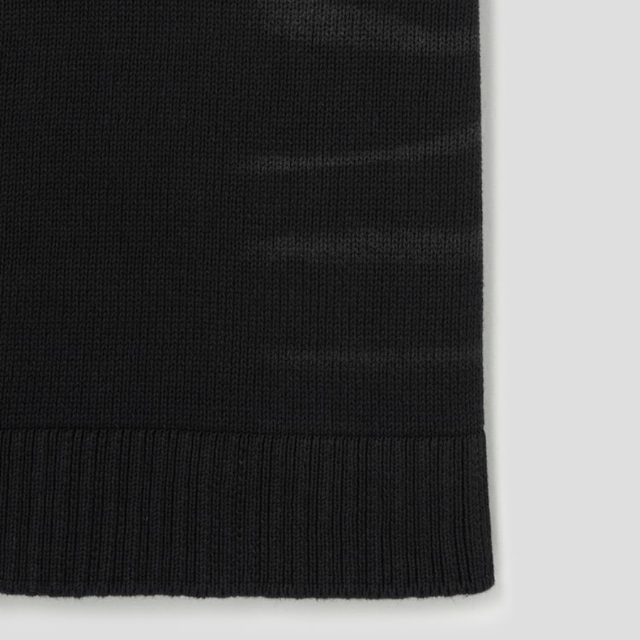 JUUN.J Dyed Cotton Half Sleeve Knit – Black