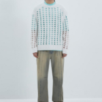 JUUN.J Net Texture Pullover – White