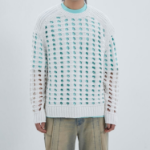 JUUN.J Net Texture Pullover – White