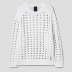 JUUN.J Net Texture Pullover – White