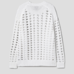 JUUN.J Net Texture Pullover – White