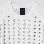 JUUN.J Net Texture Pullover – White