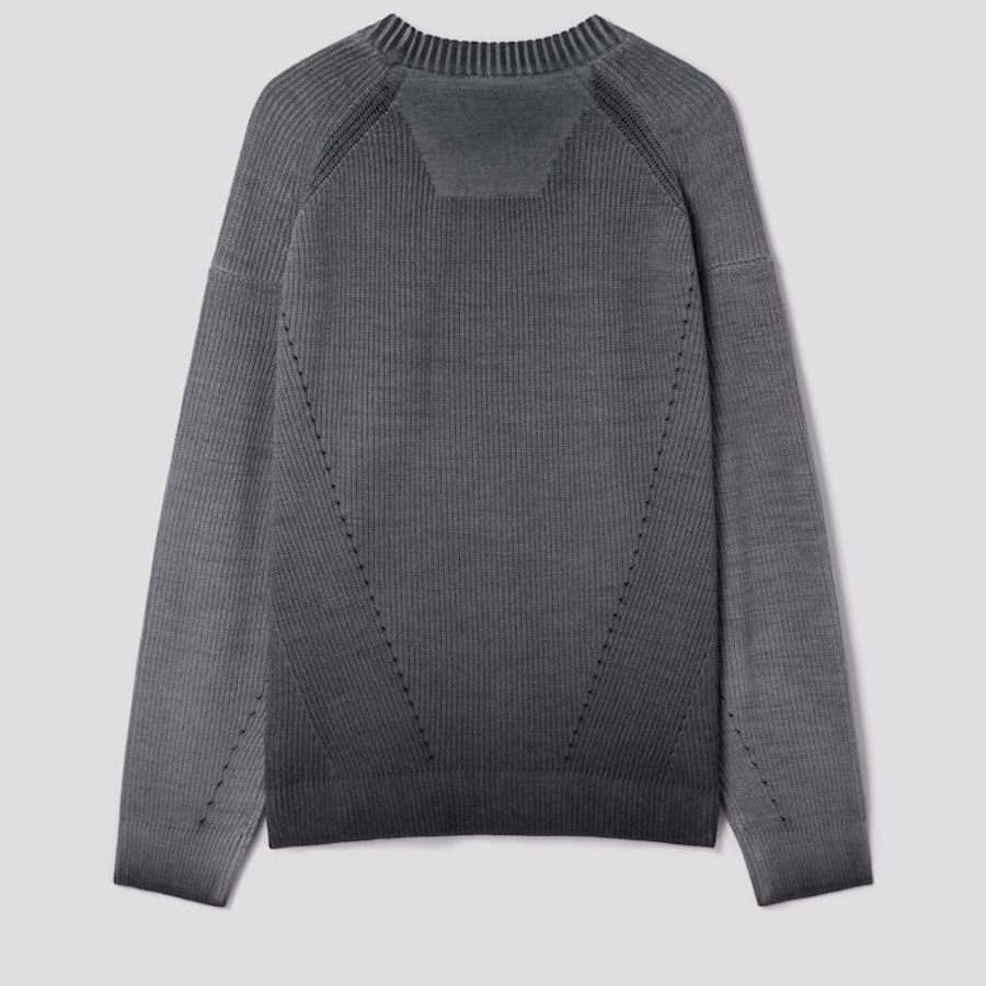 JUUN.J Cotton Dyed Pullover Sweater – Grey