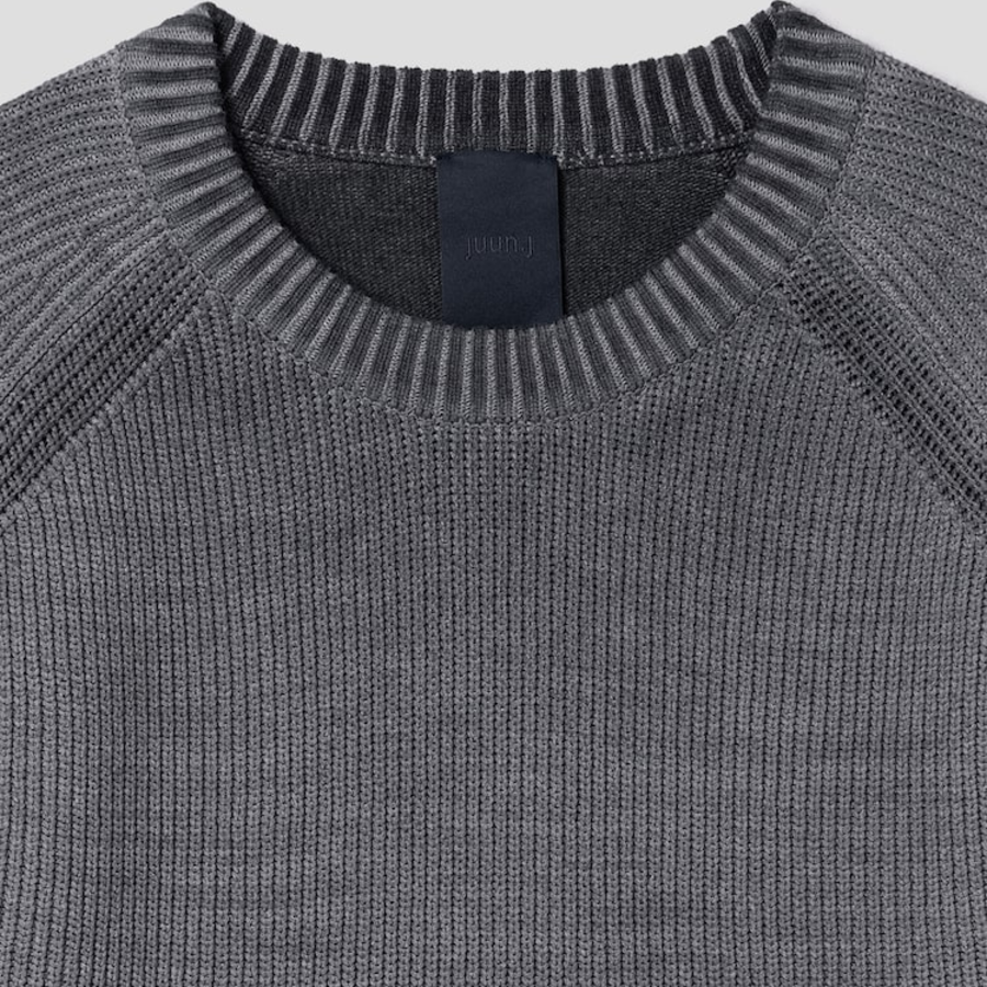 JUUN.J Cotton Dyed Pullover Sweater – Grey