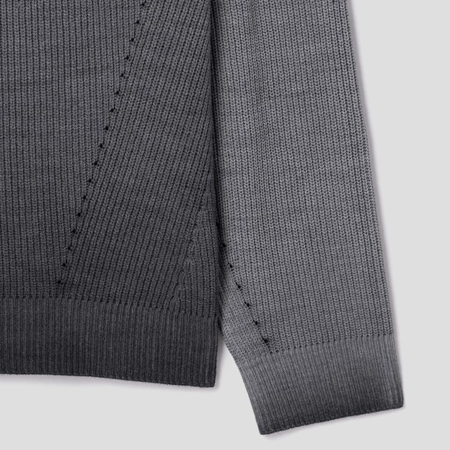 JUUN.J Cotton Dyed Pullover Sweater – Grey