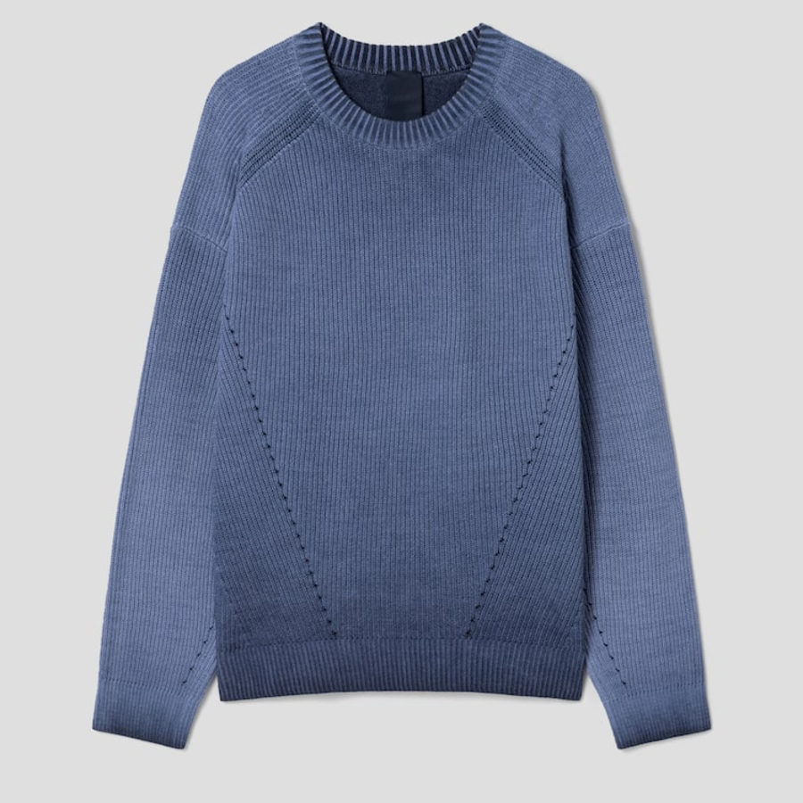 JUUN.J Cotton Dyed Pullover Sweater – Blue