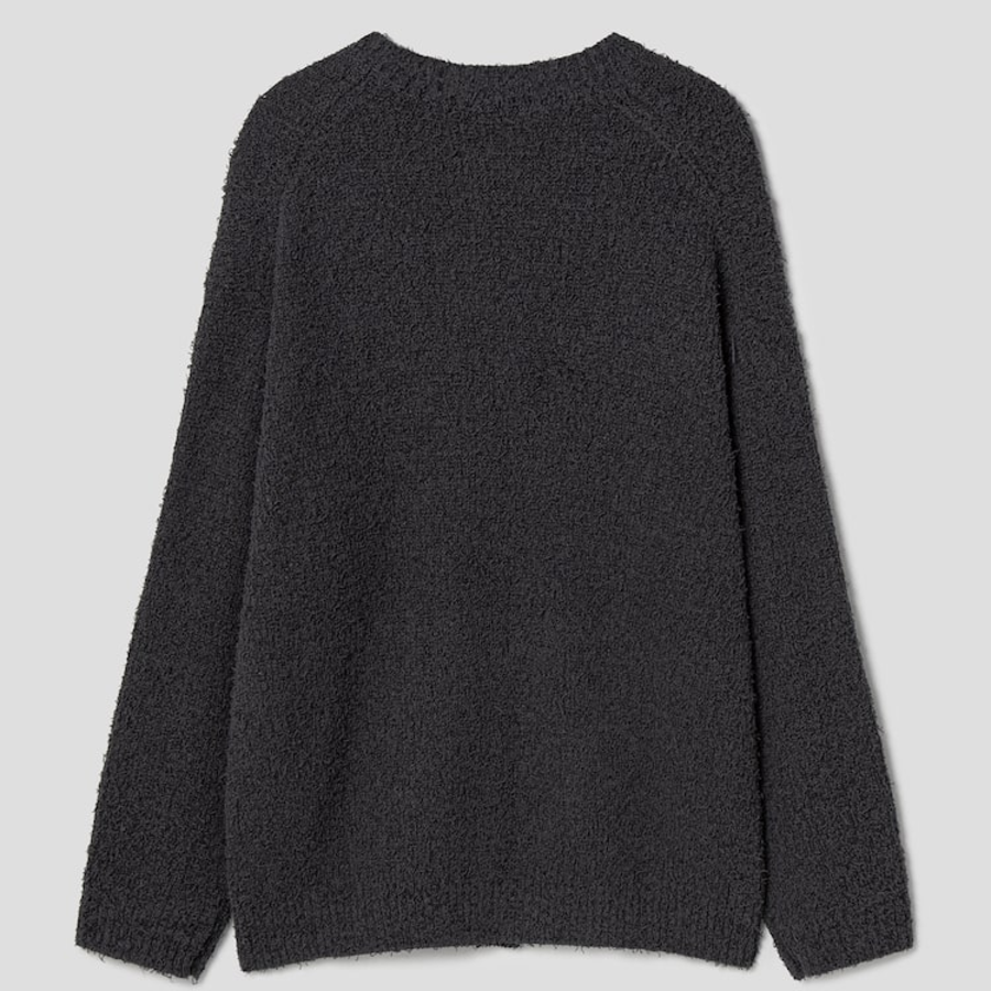 JUUN.J [CORE] Twist Detail Button Opening Pullover Jumper – Grey