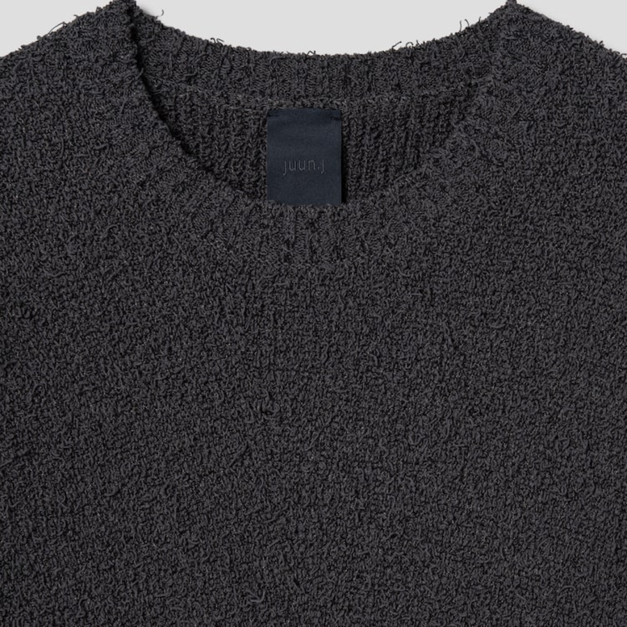 JUUN.J [CORE] Twist Detail Button Opening Pullover Jumper – Grey